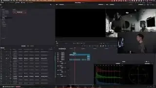 Adjustment clip applying a Black and White conversion over a color-graded shot