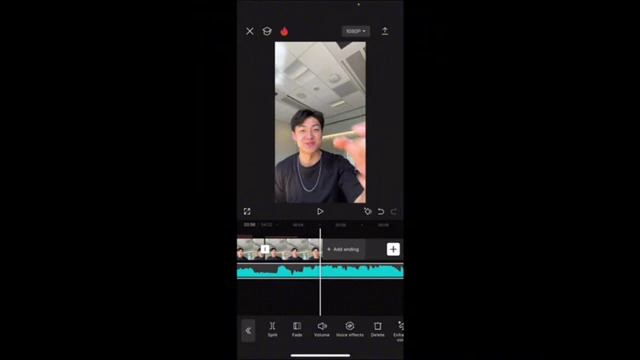 A CapCut screenshot showing the audio track for background music, trimmed to match the video length.