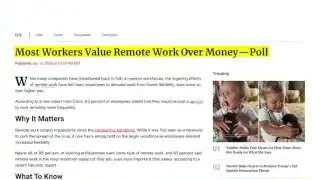 Poll results show remote work is valued by workers