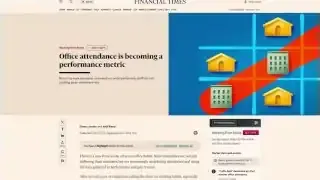 A news headline states, "Office attendance is becoming a performance metric"