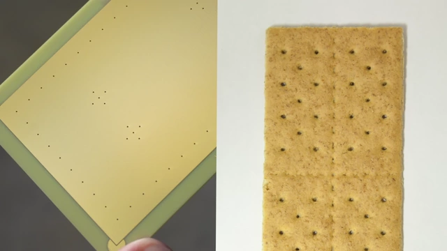 Comparison of VIA Grid's via layout to a graham cracker's holes, inspiring the name idea