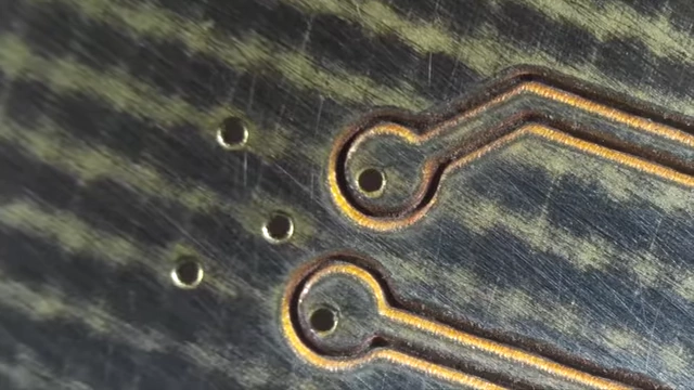 Close-up of the improved via layout with wider spacing on a VIA Grid PCB