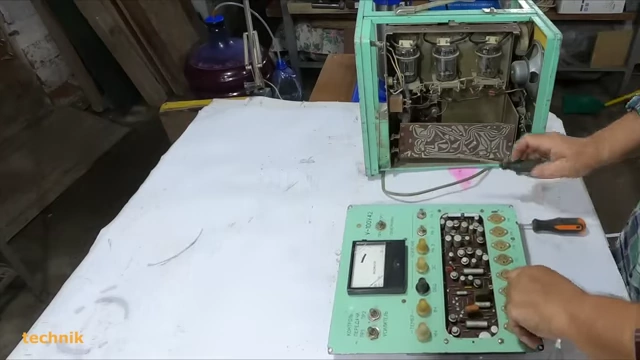 Vacuum tube equipment used in the wired radio network, contributing to its 'warm and rich' sound.