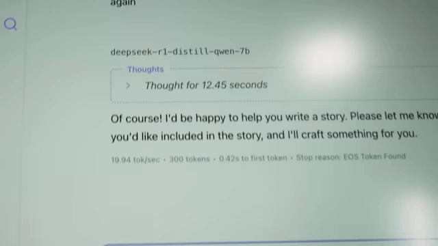 LM Studio on Mac showing DeepSeek 7B performance