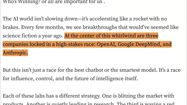 Leading AI companies dominating the market