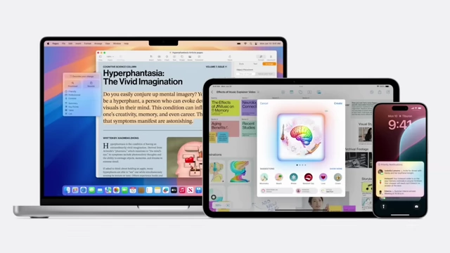 Apple Intelligence integrated across its device ecosystem