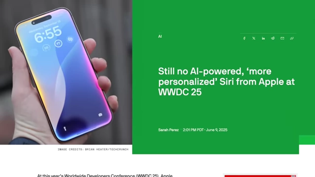 Still no AI-powered, 'more personalized' Siri from Apple at WWDC 25
