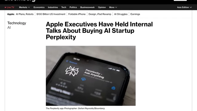 Apple executives have held internal talks about buying AI startup Perplexity