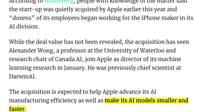 Darwin AI's technology for smaller, faster on-device AI models