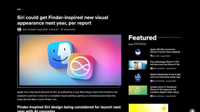 Siri's potential new visual appearance and virtual personality