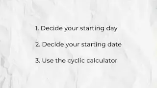 Three steps to get started with cyclic planning