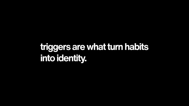 Triggers are what turn habits into identity