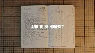 Journal with daily entries and habit tracking grids