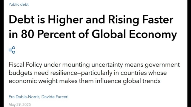 News article headline: "Debt is Higher and Rising Faster in 80 Percent of Global Economy"