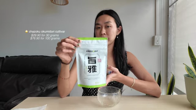 Chazoku Okumidori cultivar matcha packaging