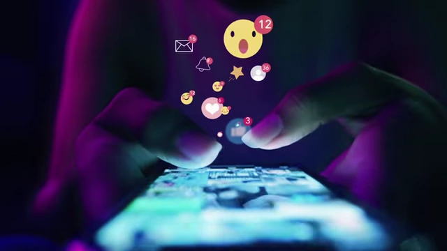 Smartphone displaying social media notifications