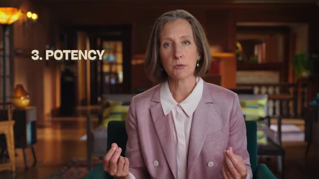 Text on screen: "3. POTENCY"