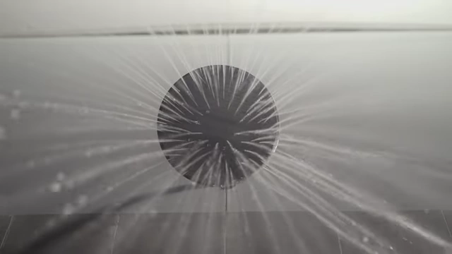 A showerhead with water spraying down