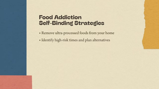 List of Food Addiction Self-Binding Strategies