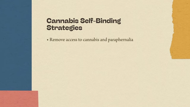 List of Cannabis Self-Binding Strategies