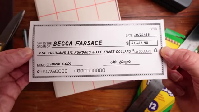 Beccas erster Monetarisierungsscheck