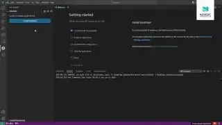 The Visual Studio Code interface displaying the nRF Connect extension's "Getting started" view, prompting to install the toolchain.