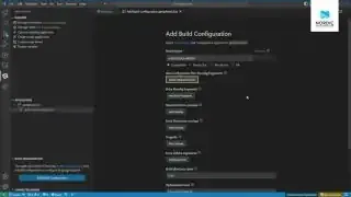 A screenshot of the "Add Build Configuration" window in Visual Studio Code, showing options to select the target board and SoC for the application build.