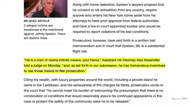 Prosecutors describe Epstein as a "man of nearly infinite means"