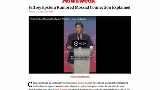 Newsweek reports on the rumored Mossad connection to Jeffrey Epstein