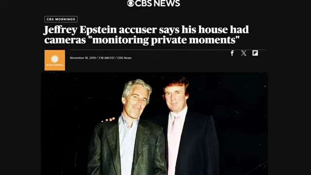 A CBS News article reports an accuser claimed Jeffrey Epstein's house had hidden cameras monitoring private moments