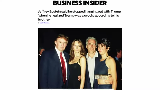 Business Insider reports Jeffrey Epstein told his brother he stopped hanging out with Trump "when he realized Trump was a crook"