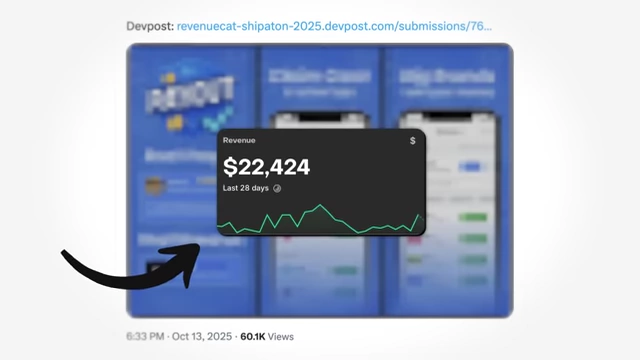 Payout app revenue of $22,424 in 28 days