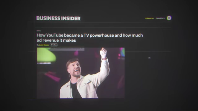 Headline about YouTube becoming a TV powerhouse