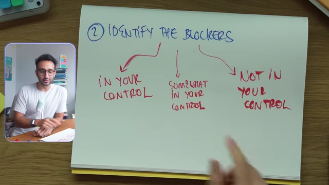 Identifying Blockers: In Your Control, Somewhat in Your Control, Not in Your Control