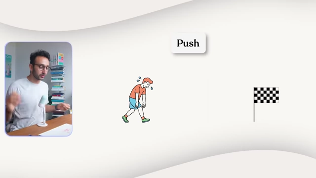 Visualizing "Pull" vs. "Push" motivation to reach a goal