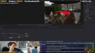 DaVinci Resolve Fusion page with a tracked arrow pointing to a person