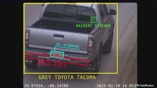 An image from an ALPR camera showing detailed information captured about a vehicle, including license plate, make, model, and unique stickers.