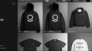 A screenshot of Palantir's online merchandise store, showcasing hoodies and t-shirts with company branding and slogans.