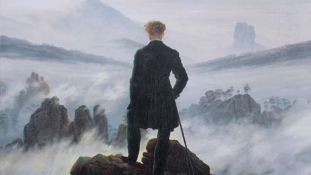 《雾海上的流浪者》油画