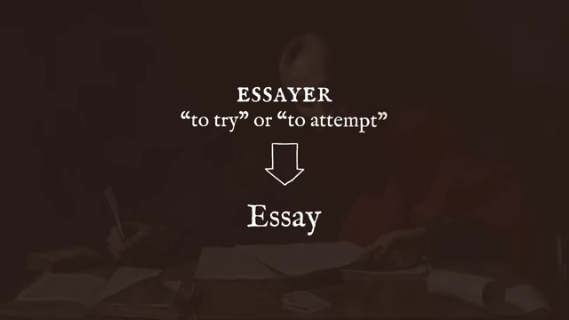 “ESSAYER”一词的法文起源及其含义