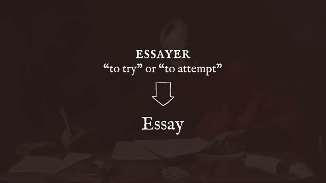 “ESSAYER”一词的法文起源及其含义