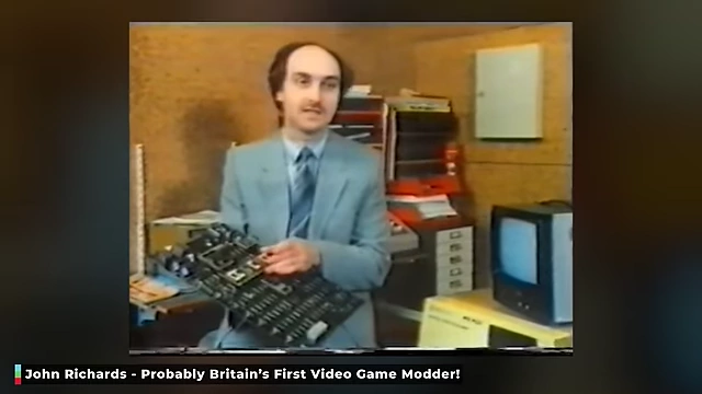 John Richards demonstrating how ROM chips were easily copied using a gang programmer.