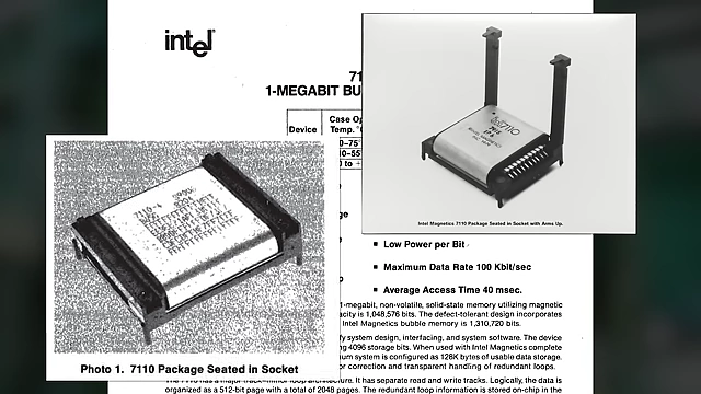 Intel 7110, the first 1-megabit bubble memory storage device.