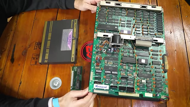 Konami GX400 system board with bubble memory cartridge