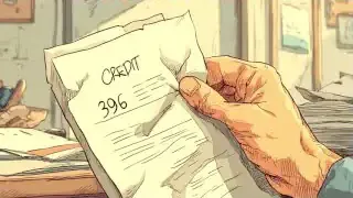 Illustration of a hand holding a stack of credit card bills, representing the financial burden and stress associated with post-holiday debt.