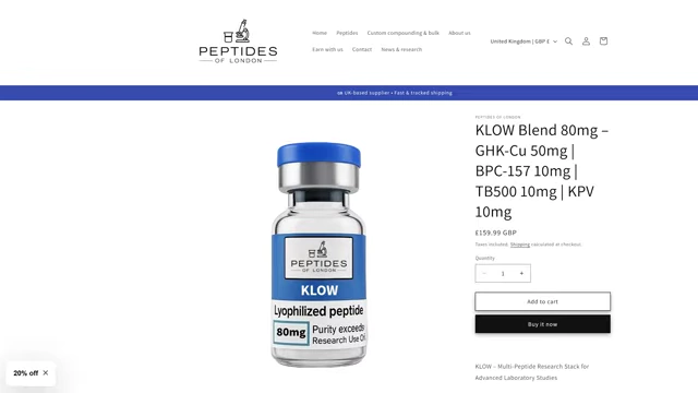Peptides of London KLOW Blend product page