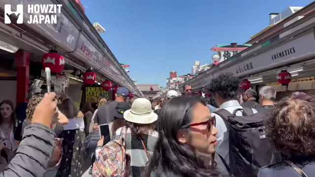 Bustling Nakamise Street leading to Senso-ji