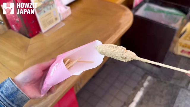 Fresh Kibi Dango on a stick