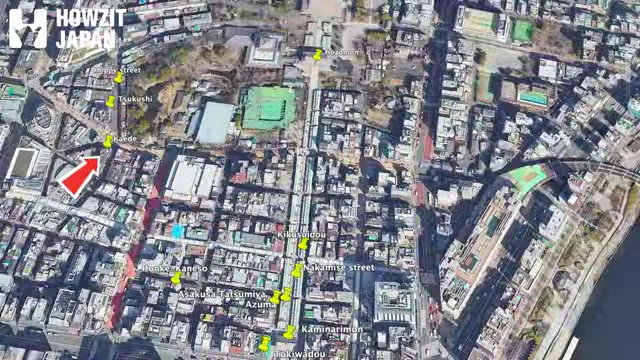 Map showing the location of Wagashi Kaede near Hoppy Street