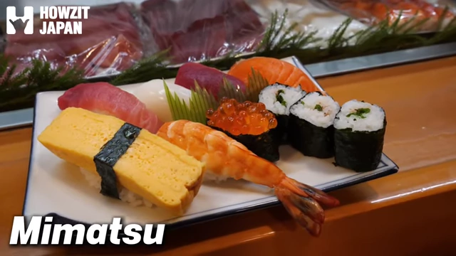 Assortment of fresh sushi at Mimatsu